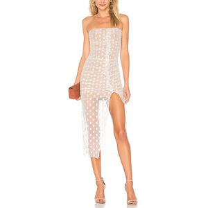 Majorelle Polka Dot White Brady Dress Size M